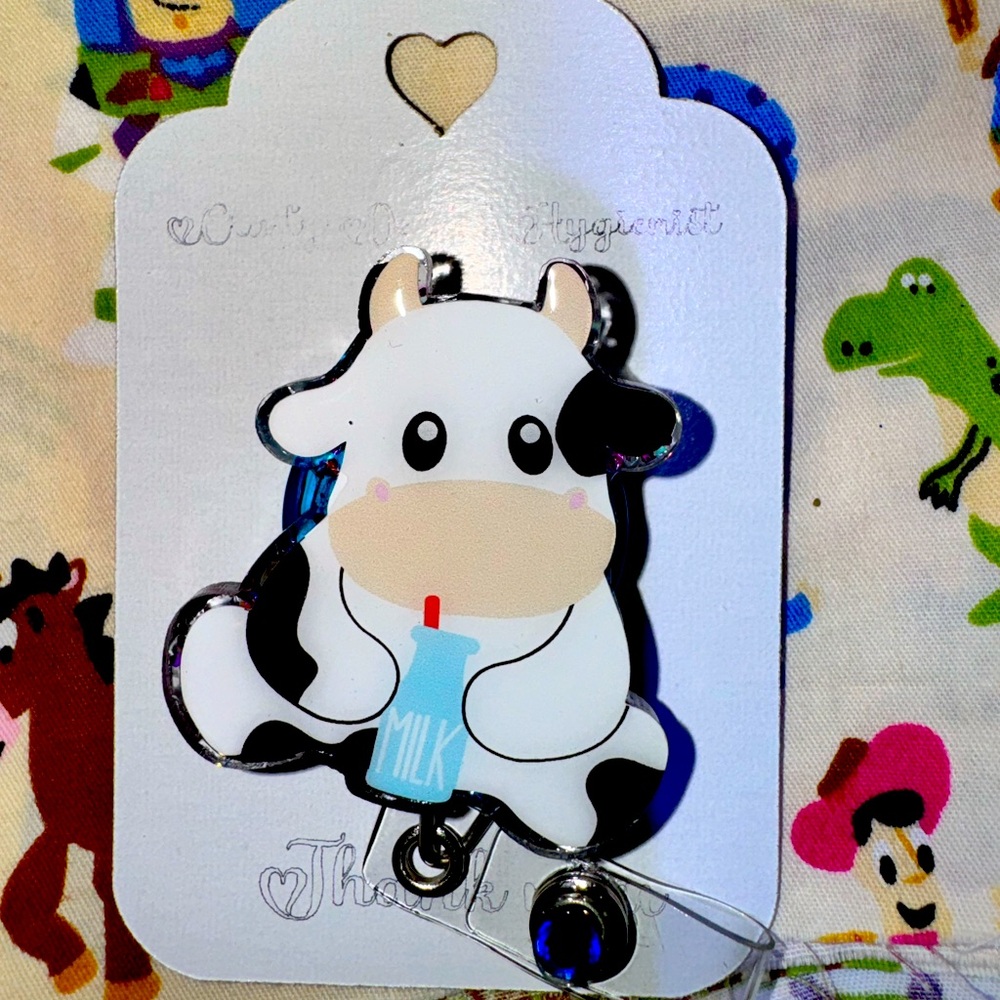 Cow badge reel